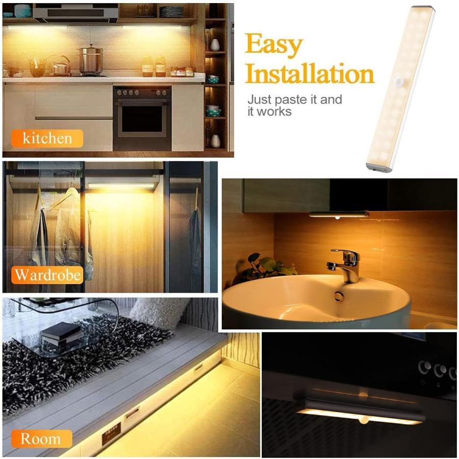 【並行輸入品】LED Closet Light  28LED Dimmer Rechargeable Motion Sensor Under Cの画像