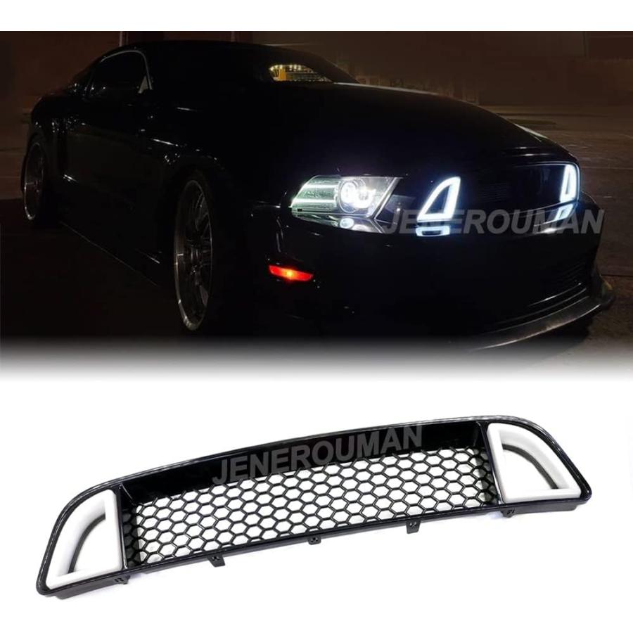 Ford mustang フォード・マスタング LEDグリル For 18-2023 Ford Mustang R Style Front Mesh Grille White & Amber