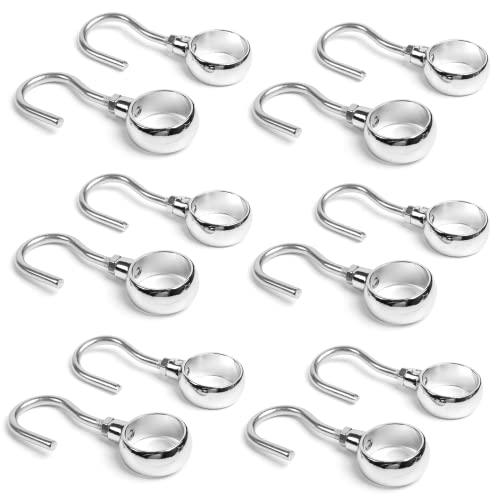 【並行輸入品】Hotwin Stainless Steel Rod Hook, Adjustable Wardrobe Rod Hook Fi_1