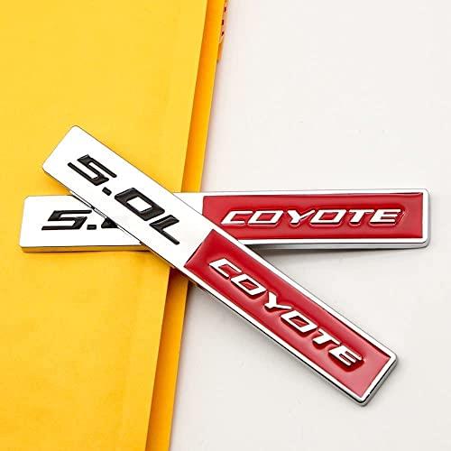 【並行輸入品】2X 5.0L Coyote Emblems， 3D Trim Fender Hook Trunk Badge Decals S_9