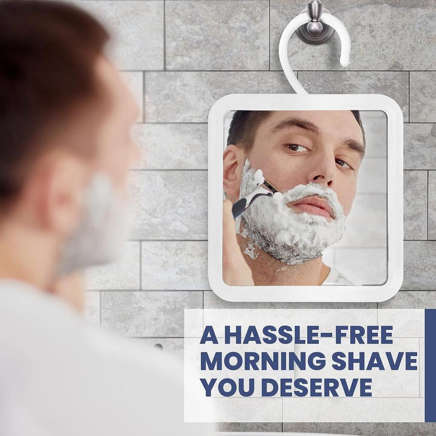 ★11時間以内発送★美品 MIRRORVANA 吊り下げ可能 曇り止めシャワーミラー シェービング用 360度回転フック付き 曇り止め 飛散防止 6.3イン 【2065371449】(10593円)