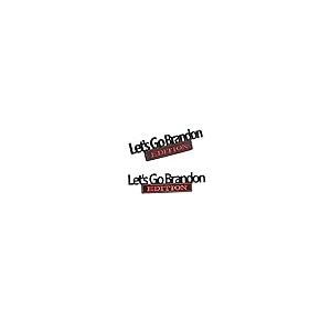 【並行輸入品】2Pcs Let's Go Brandon Edition Fender Auto Black Red Emblem Badge_2