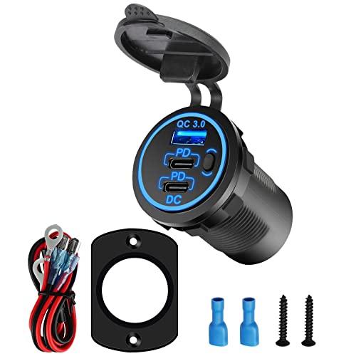 けとさん専用 並行輸入品】12V USBコンセント 急速充電 3.0 USB充電器ソケット 防水