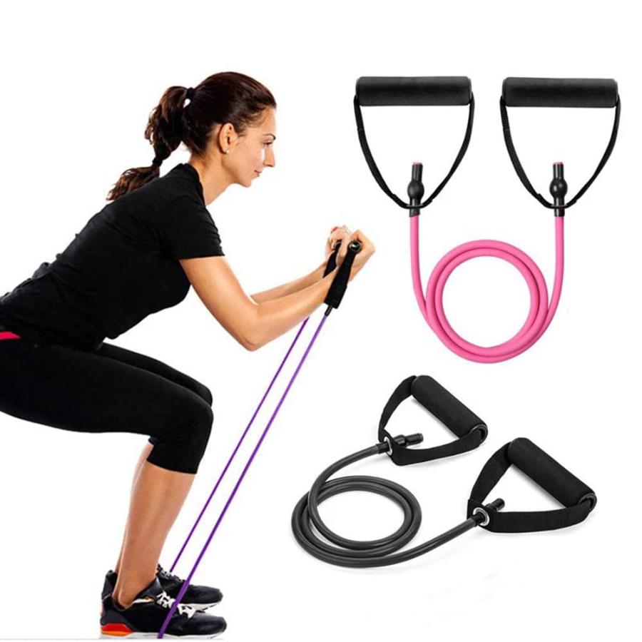 【並行輸入品】Resistance Exercise Band with Comfortable Handles   Ideal for Phの画像