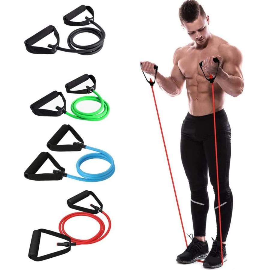 【並行輸入品】Resistance Exercise Band with Comfortable Handles   Ideal for Phの画像