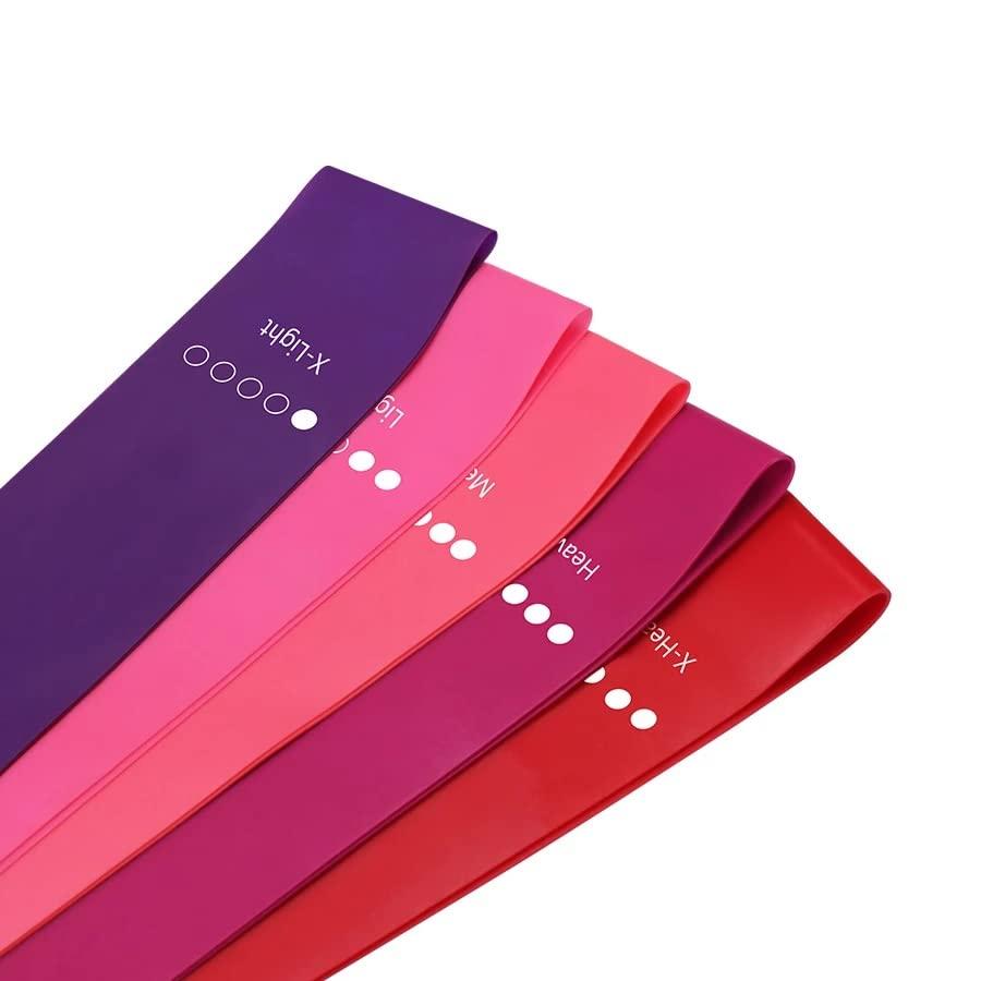 【並行輸入品】レジスタンスバンド エクササイズワークアウトバンド 男女兼用 ストレッチバンド 5個セット Resistance Bands, Eの画像