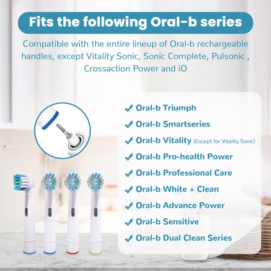 16 Pcs Replacement Toothbrush Heads Compatible with Oral B Braun 並行輸入品｜import-tabaido｜04