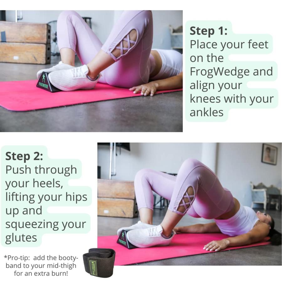 【並行輸入品】FrogWedge Glute Builder KIT with Booty Band Hip Circle   Patente_6