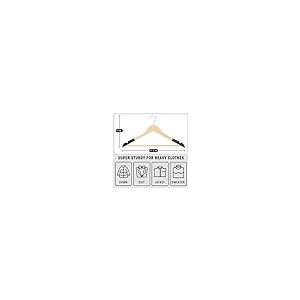 【並行輸入品】Solid Natural Wooden Coat Hangers, 20 Pack Heavy Duty Smooth Finの画像