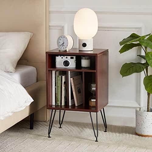 並行輸入品】Soohow サイドテーブル 収納付き メタル脚付きエンド