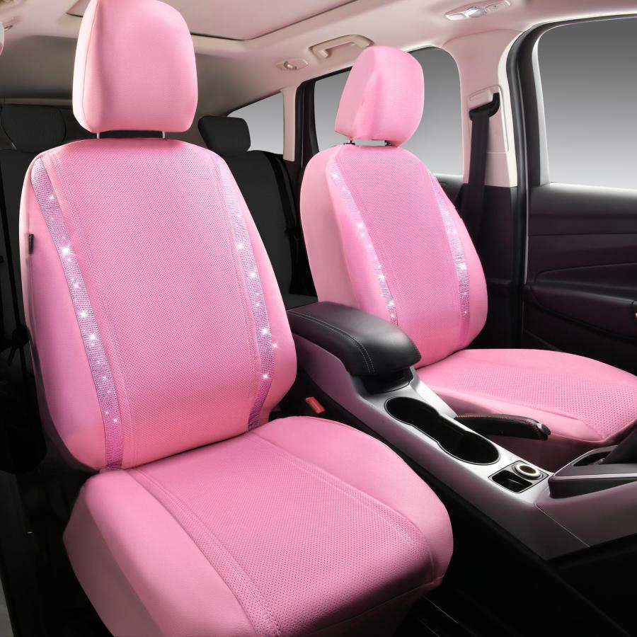 パソコン CAR PASS Bling Car Seat Covers， Shining Rhinestone Waterproof Fa 並行輸入品