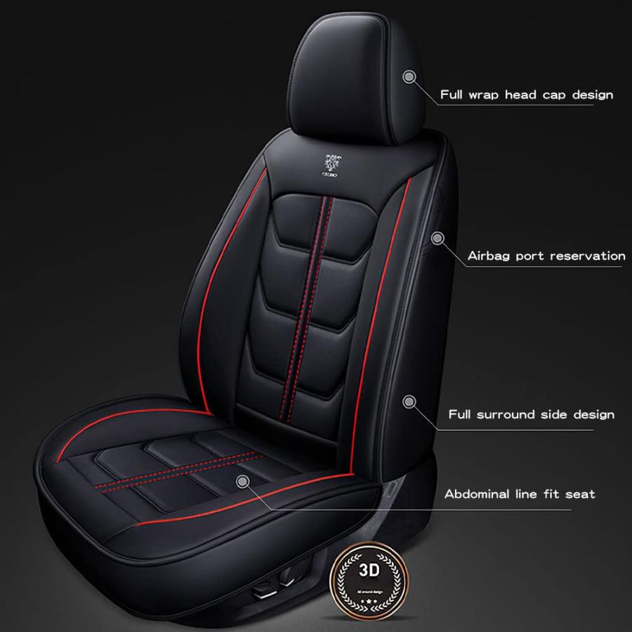 【並行輸入品】Zilituer Car Seat Covers for Jeep Wrangler 2005 2023,PU Leather_3