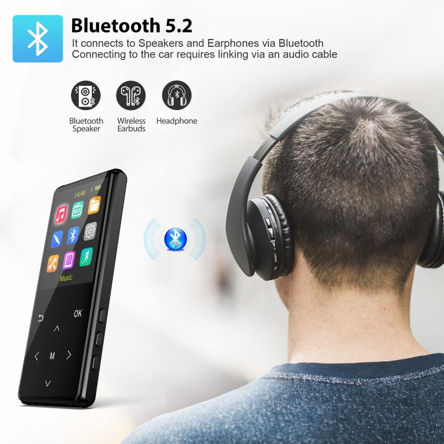 MP3 Player, 64GB MP3 Players with Bluetooth 5.2 Supports Lossles 並行輸入品｜import-tabaido｜04