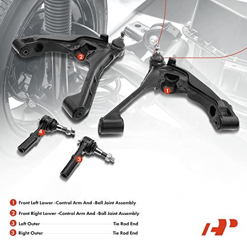 【並行輸入品】A Premium Set of 4, Front Lower Control Arm, Outer Tie Rod End,の画像
