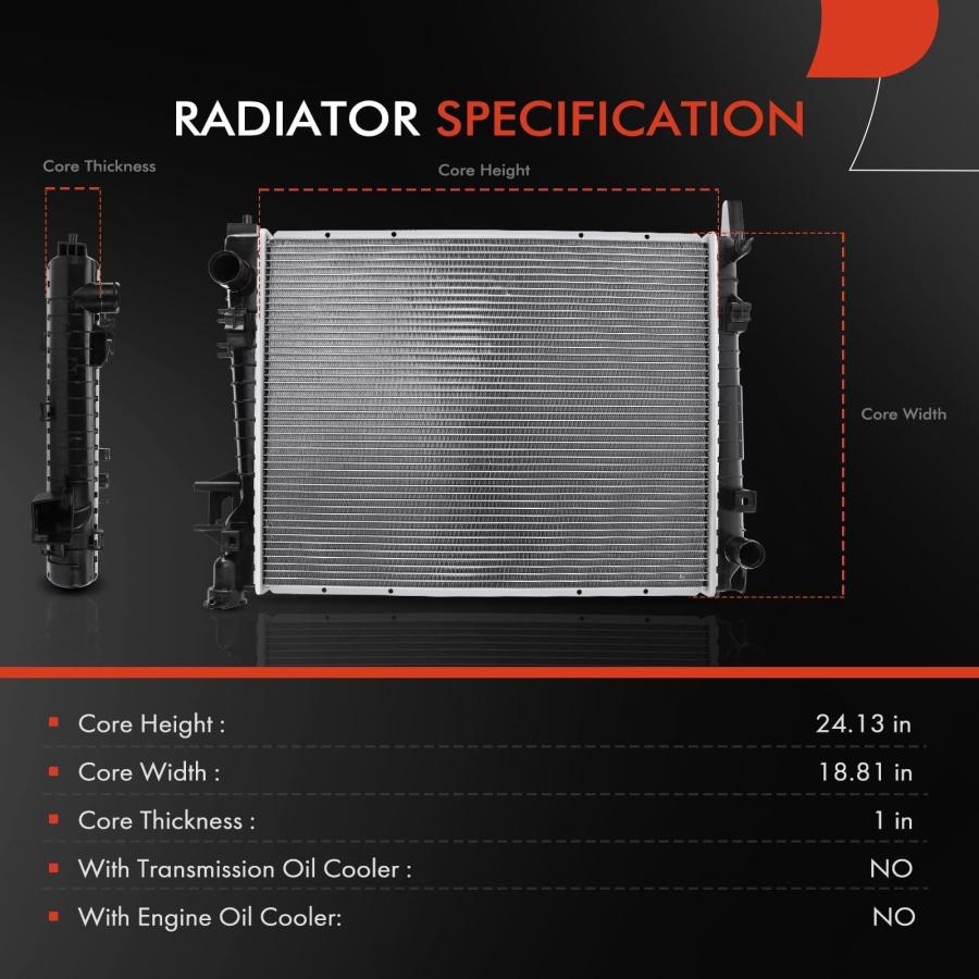 【並行輸入品】 A Premium Engine Coolant Radiator Assembly   Compatible with Dodの画像