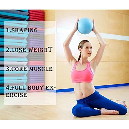 【並行輸入品】JUFANGFIN 3 Pcs Pilates Exercise Mini 6 Inch Yoga Ball Barre S