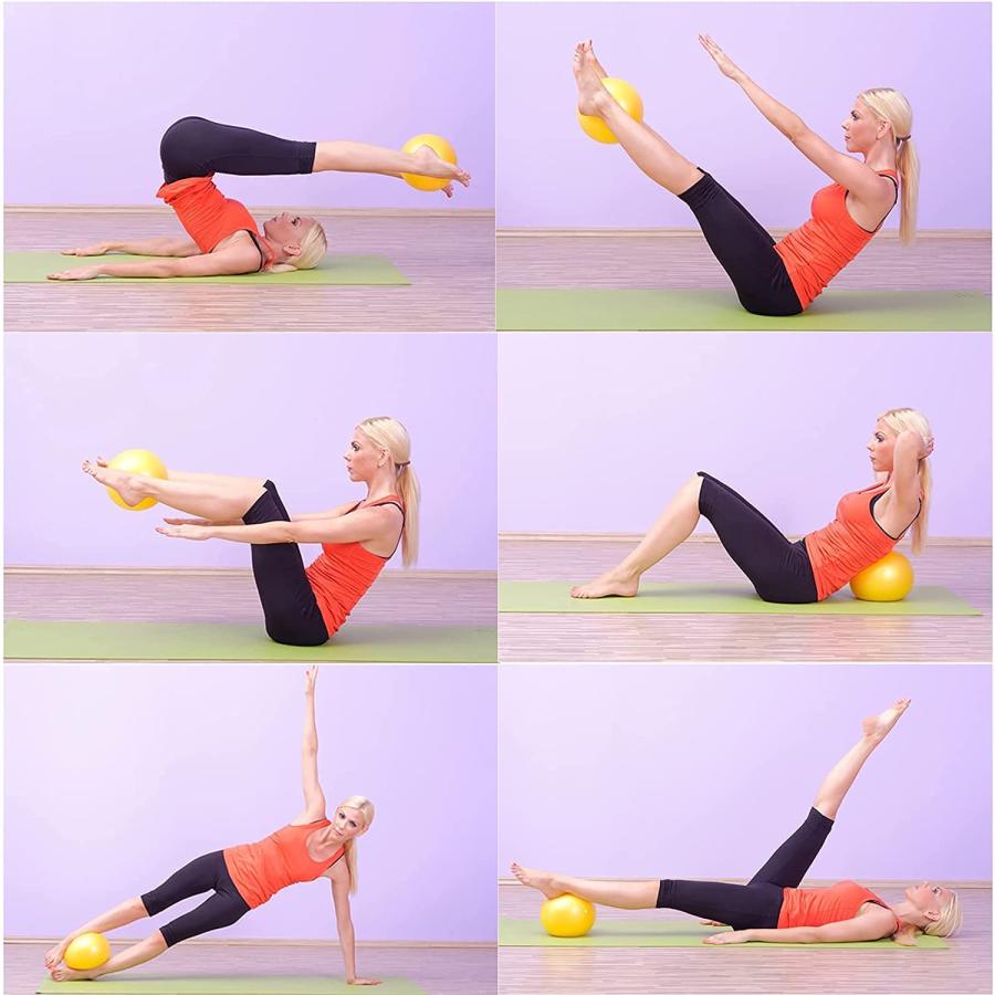 【並行輸入品】JUFANGFIN 3 Pcs Pilates Exercise Mini 6 Inch Yoga Ball Barre S