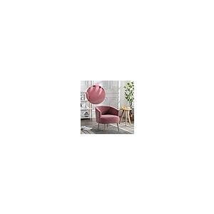 【並行輸入品】KIVENJAJA Accent Barrel Chair， Modern Velvet Upholstered Club Ar_8