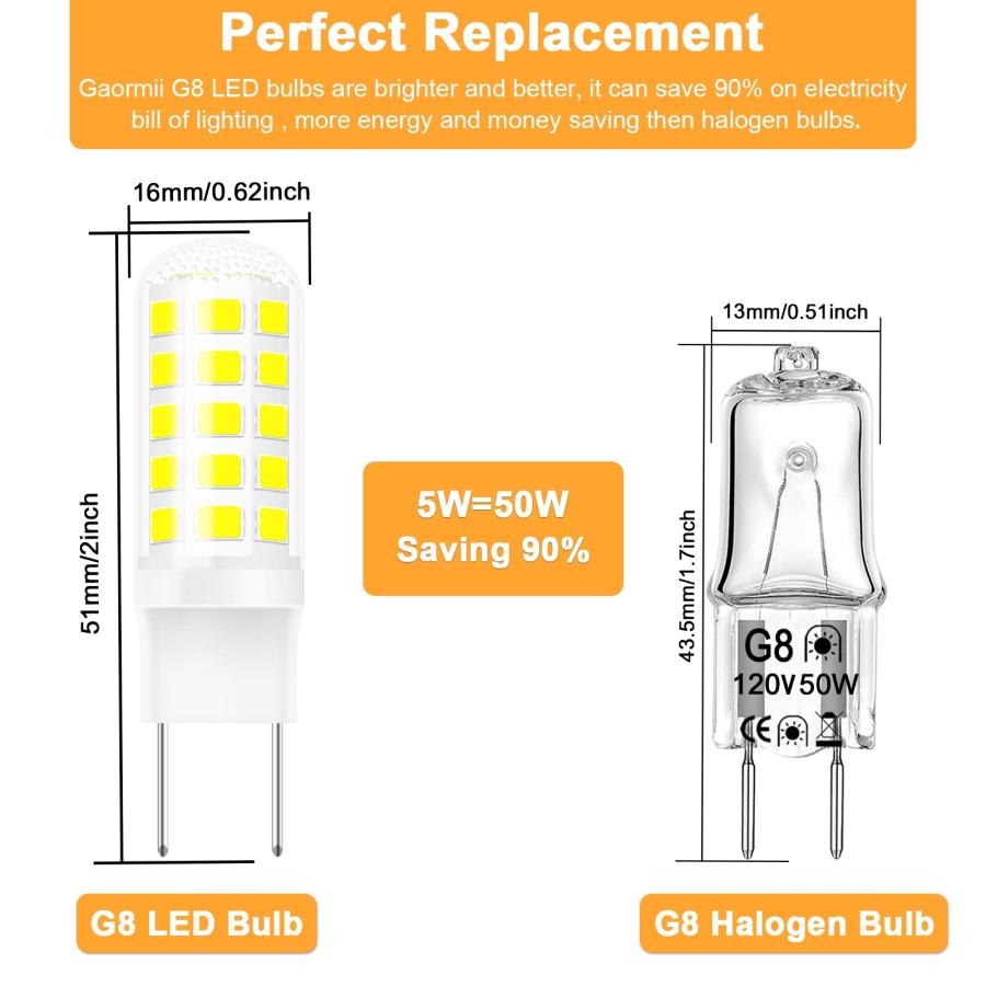 G8 Led Bulb Dimmable Under Microwave Light Bulb 50W Halogen Repl 並行輸入品｜import-tabaido｜07