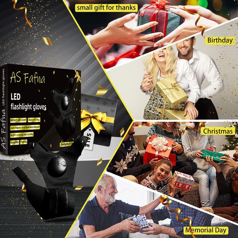 【並行輸入品】AS Fafna LED Flashlight Gloves Gifts for Men Women，Christmas Gif_3