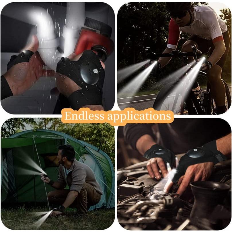 【並行輸入品】AS Fafna LED Flashlight Gloves Gifts for Men Women，Christmas Gif_5