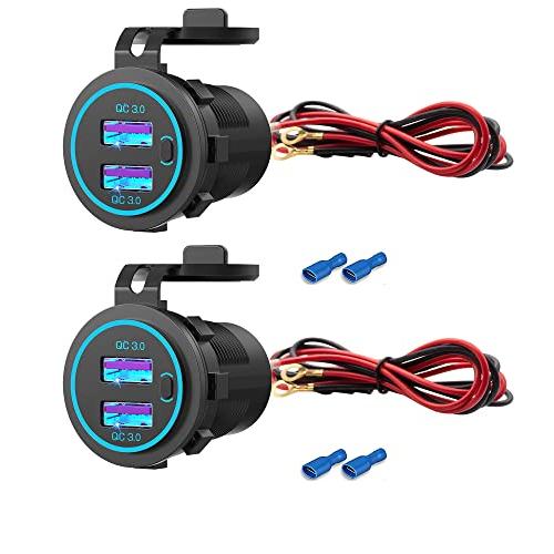 並行輸入品】Zennova [2個パック] 12V USBコンセント デュアルUSB急速