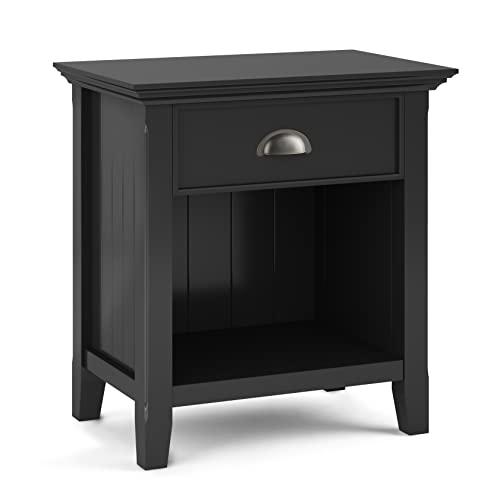 【並行輸入品】SIMPLIHOME ナイトスタンド メタル ブラック 24インチ SIMPLIHOME Acadian SOLID WOOD 2_1