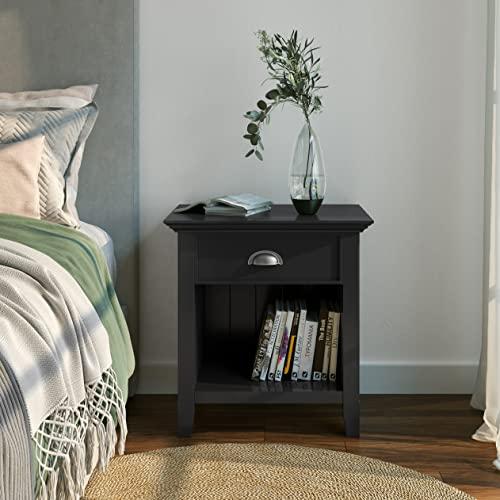 【並行輸入品】SIMPLIHOME ナイトスタンド メタル ブラック 24インチ SIMPLIHOME Acadian SOLID WOOD 2_4