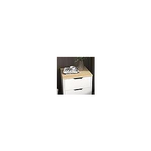 【並行輸入品】Homy Casa Inc MALVALES ナイトスタンド 2段階テーブル ブラウン/ホワイト Homy Casa Inc MA_7