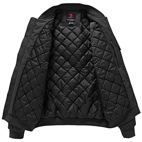【並行輸入品】TBMPOY Men's Winter Quilted Bomber Jackets for Men Windproof Winの画像