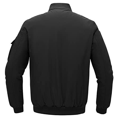 【並行輸入品】TBMPOY Men's Winter Quilted Bomber Jackets for Men Windproof Winの画像