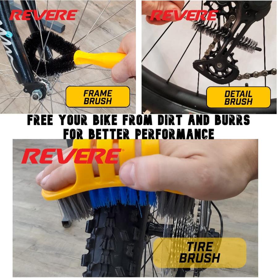 【並行輸入品】Revere Bicycles 9ピース 自転車クリーニングキット   自転車メンテナンスキット 様々なスプロケット、ホイール、フの画像