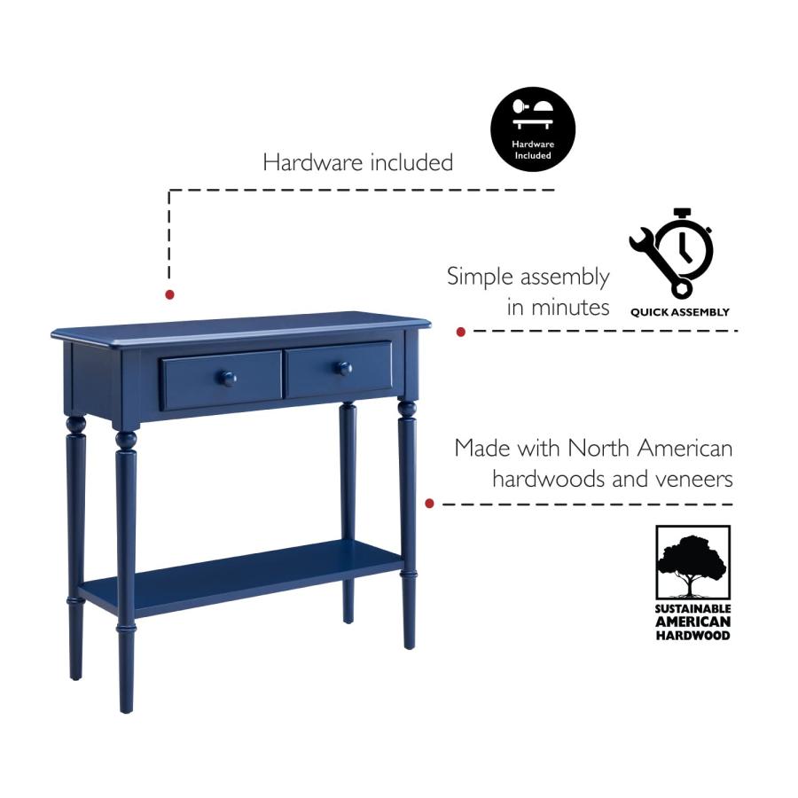 【並行輸入品】Leick Home Coastal Console Table, Navy Blue_6