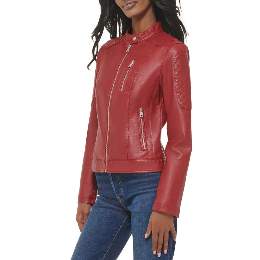 Levi's - 【並行輸入品】Women's Faux Leather Motocross Racer Jacket (Standard and