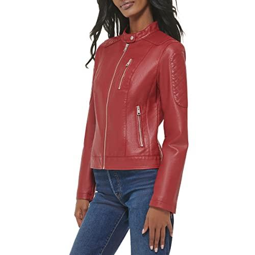 Levi's - 【並行輸入品】Women's Faux Leather Motocross Racer Jacket (Standard and