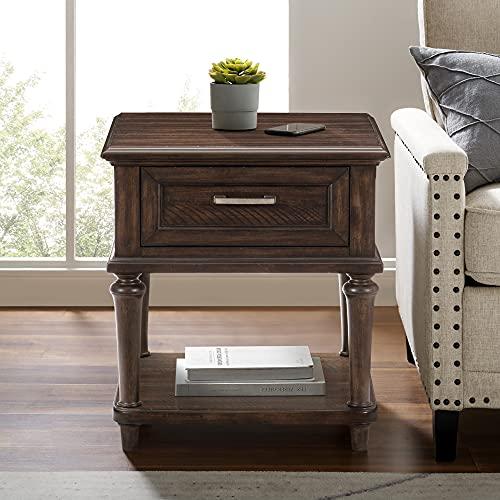 【並行輸入品】Lexicon アーチャーエンドテーブル 流木炭 Lexicon Archer End Table, Driftwood Char_1