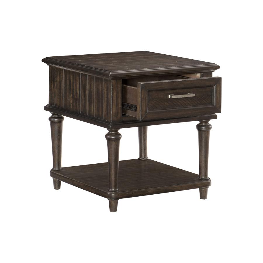 【並行輸入品】Lexicon アーチャーエンドテーブル 流木炭 Lexicon Archer End Table, Driftwood Char_9