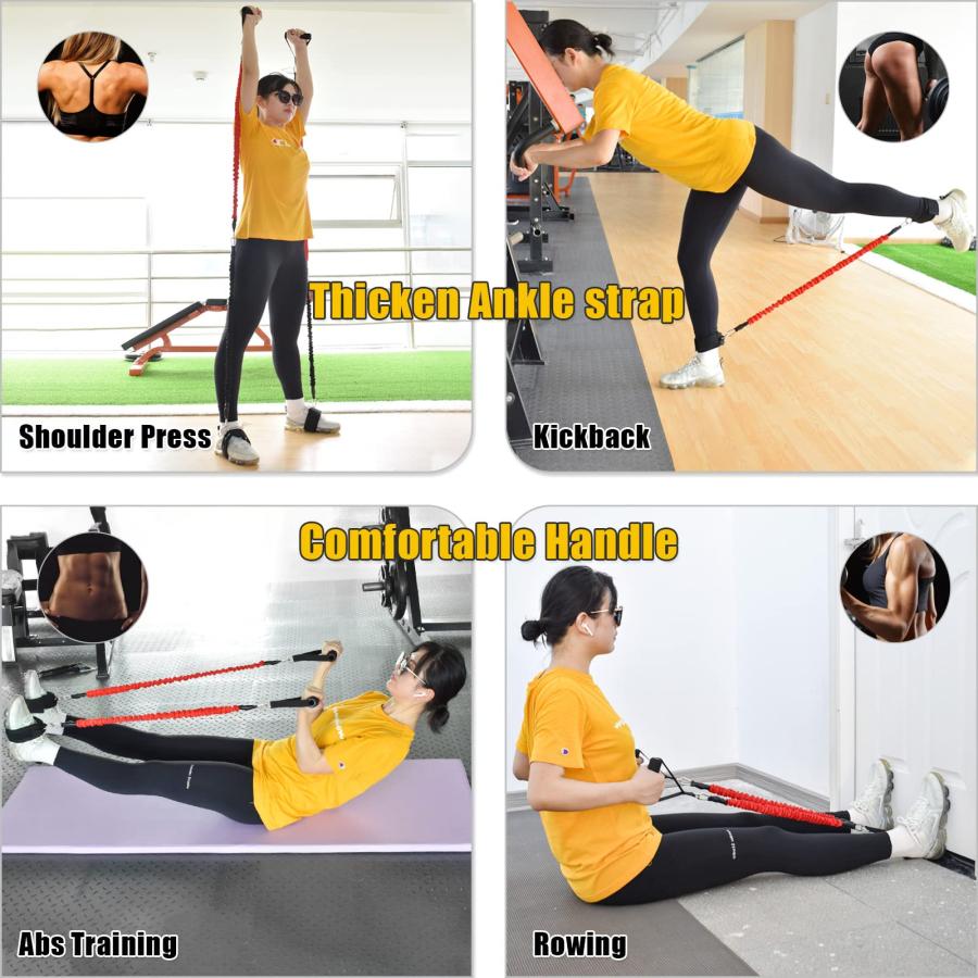 【並行輸入品】ATENTO 12 Pcs Set Resistance Bands for Legs and Butt, Fitness Elの画像