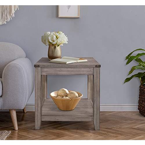 【並行輸入品】Lexicon Zade エンドテーブル ブラウン系グレー Lexicon Zade End Table, Brownish Gr_1
