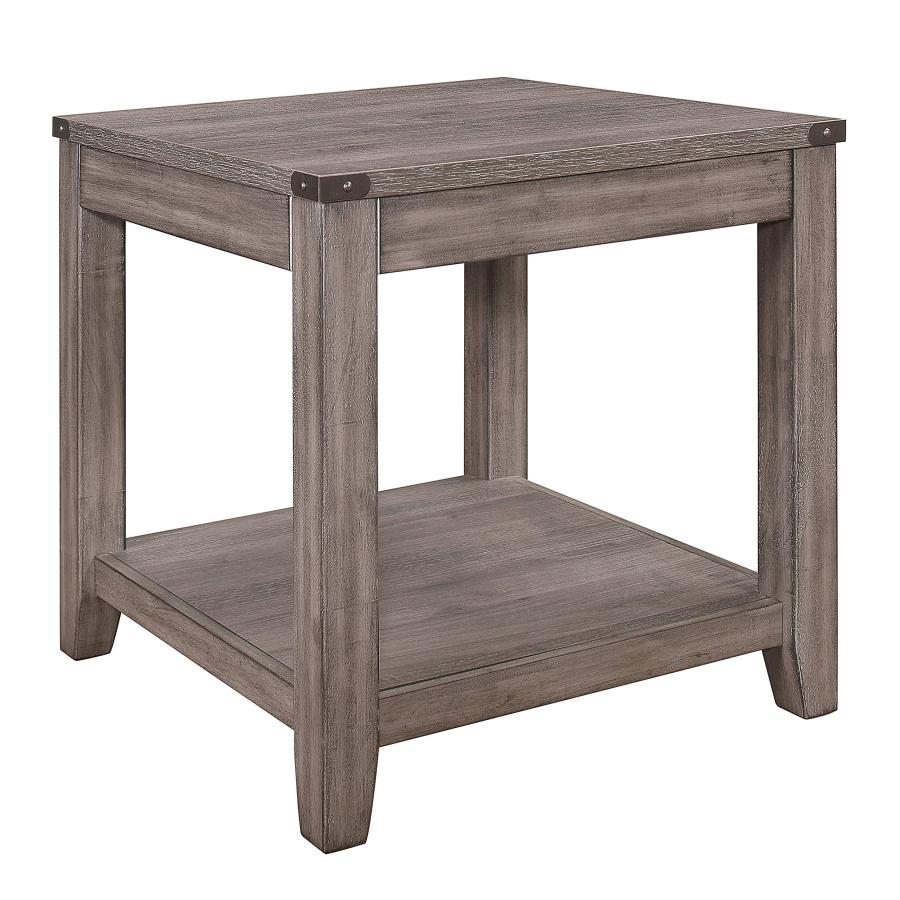 【並行輸入品】Lexicon Zade エンドテーブル ブラウン系グレー Lexicon Zade End Table, Brownish Gr_3