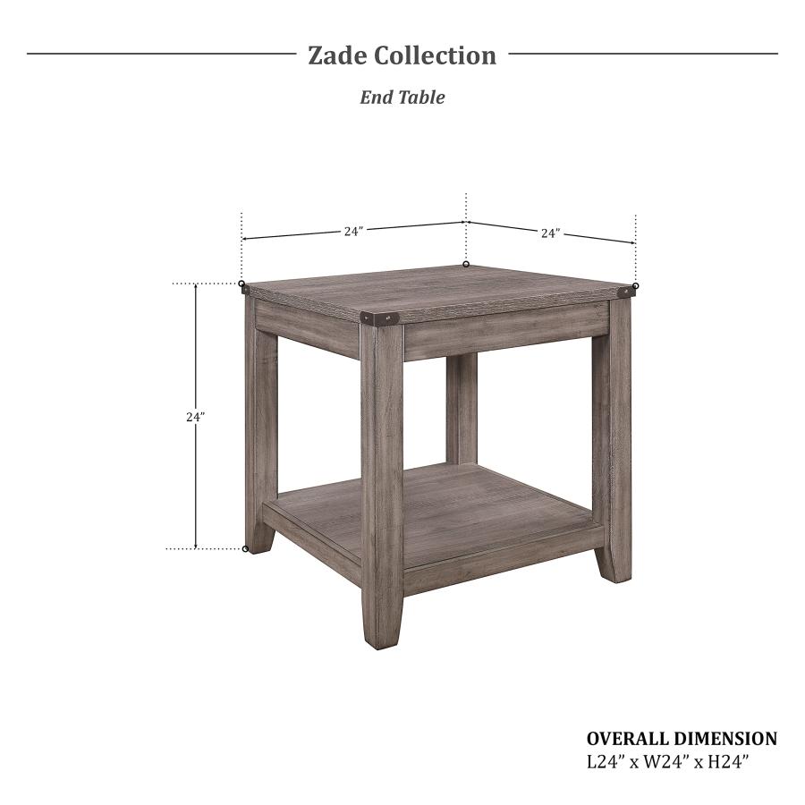 【並行輸入品】Lexicon Zade エンドテーブル ブラウン系グレー Lexicon Zade End Table, Brownish Gr_9