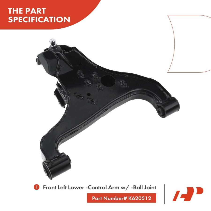 【並行輸入品】A Premium Set of 6, Front Upper Lower Control Arm, Sway Bar Linkの画像