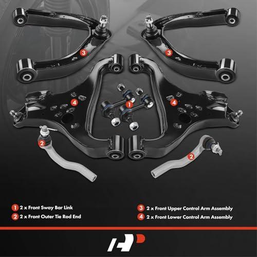 【並行輸入品】A Premium Set of 8, Front Upper & Lower Control Arm, Sway Bar Liの画像