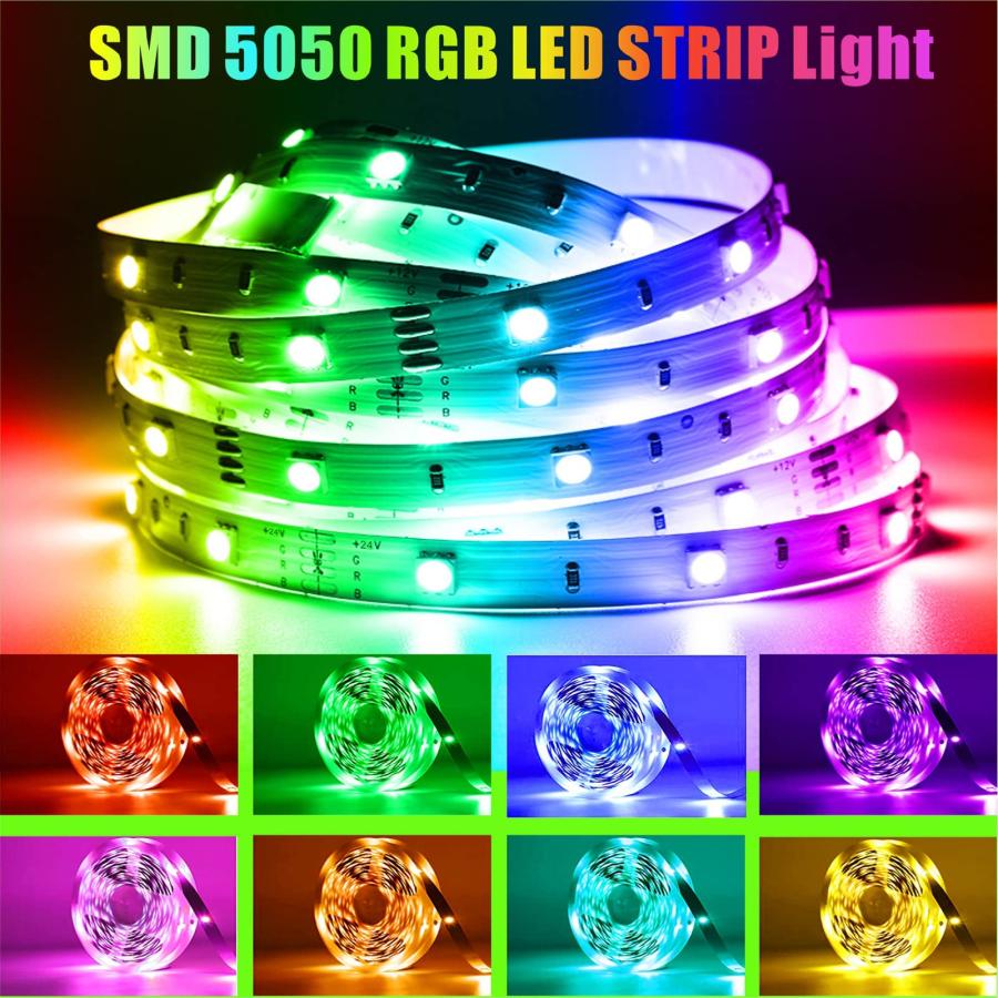 AIMEOKO LED Strip Lights 16.4ft, RGB Color Changing 24V Flexible 並行輸入品｜import-tabaido｜04