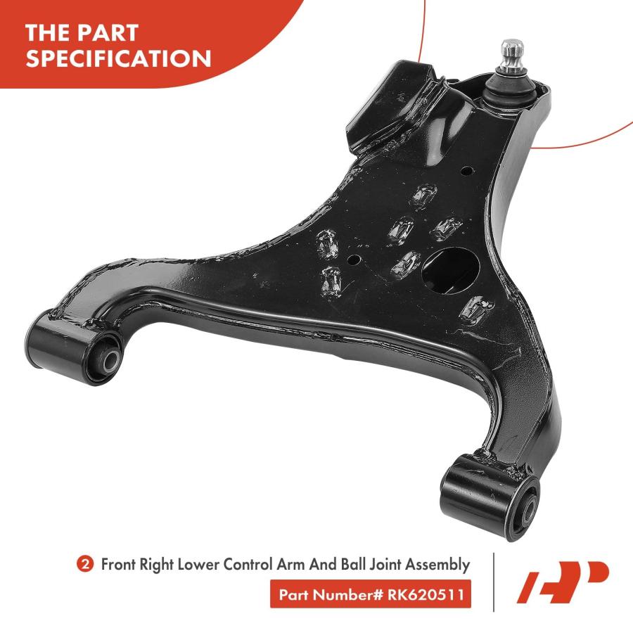 【並行輸入品】A Premium Set of 8, Front Lower Control Arm, Upper Ball Joint, Iの画像