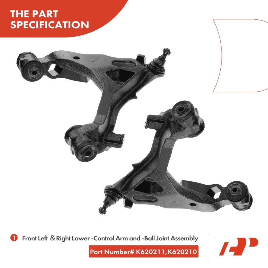 【並行輸入品】A Premium 10Pcs Front Suspension Kit, Lower Control Arm Sway Barの画像