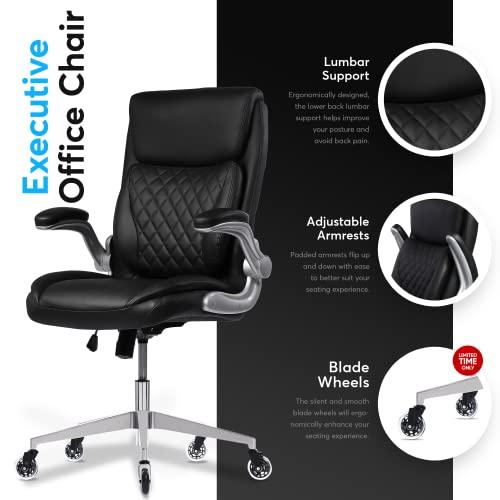 軍派遣 Oline ErgoAce Ergonomic Executive Office Chair， Rolling Home Des 並行輸入品