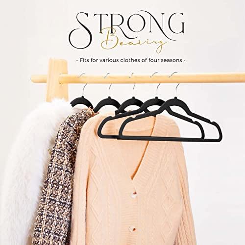 【並行輸入品】House Day ブラックベルベットハンガー 20個パック HOUSE DAY Premium Velvet Hangers,_4