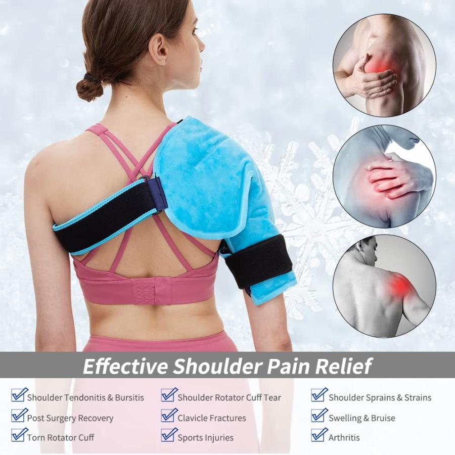 【並行輸入品】Shoulder Ice Pack Wrap for Injuries Reusable Gel Ice Wrap for Shの画像