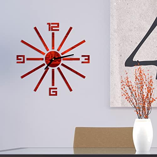 【並行輸入品】Tainrunse Wall Clock 3D Roman Numbers Wall Mounted Punch Free Ac_4